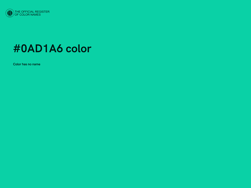 #0AD1A6 color image