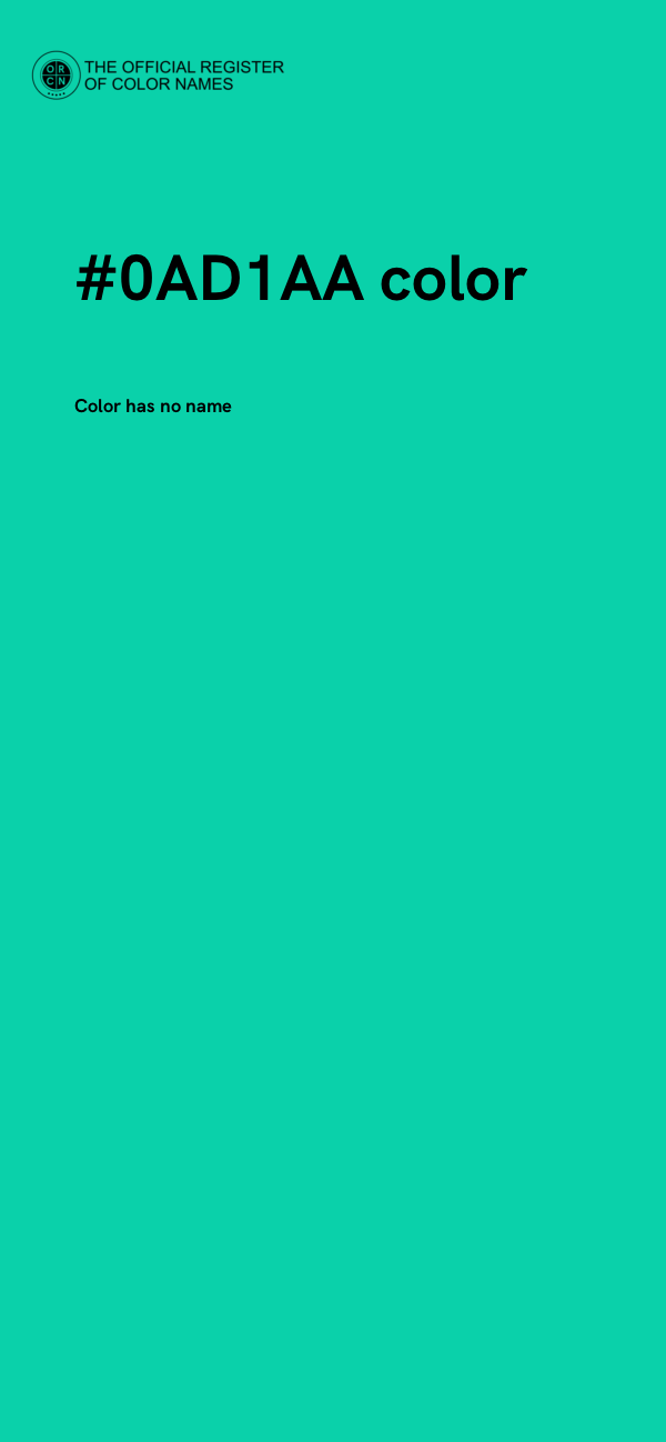 #0AD1AA color image