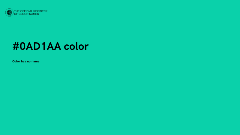 #0AD1AA color image