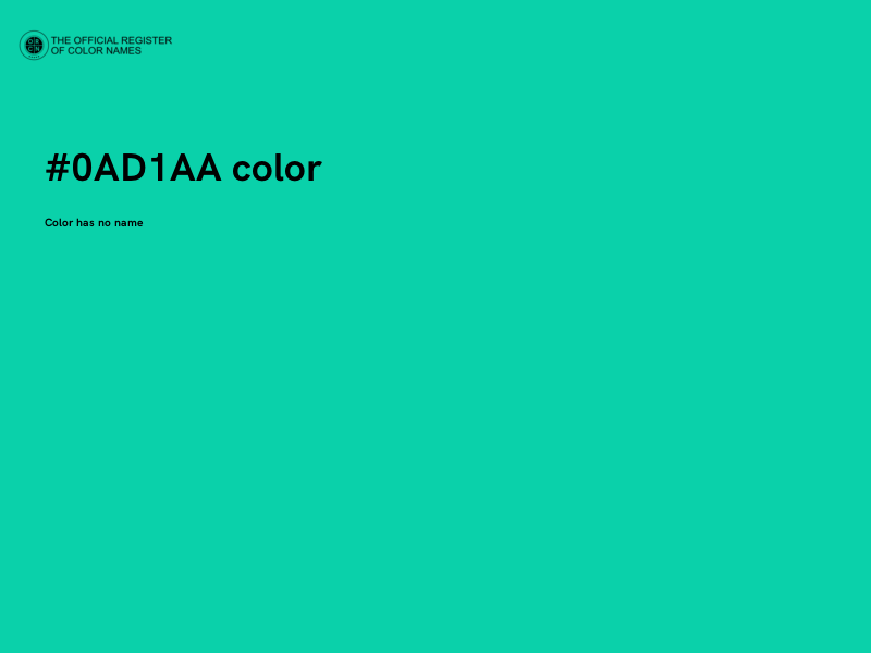 #0AD1AA color image