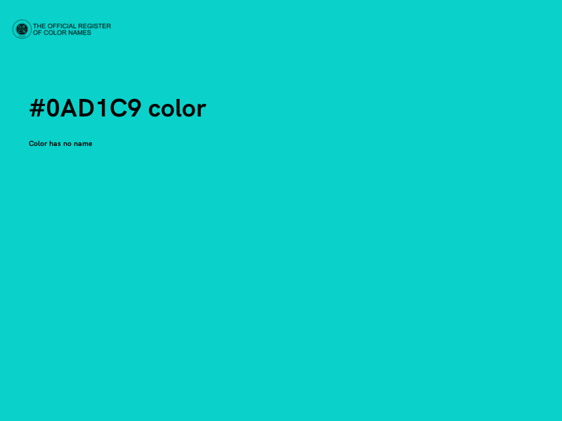 #0AD1C9 color image