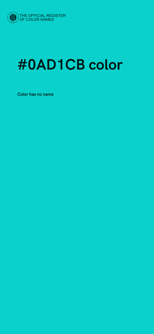 #0AD1CB color image