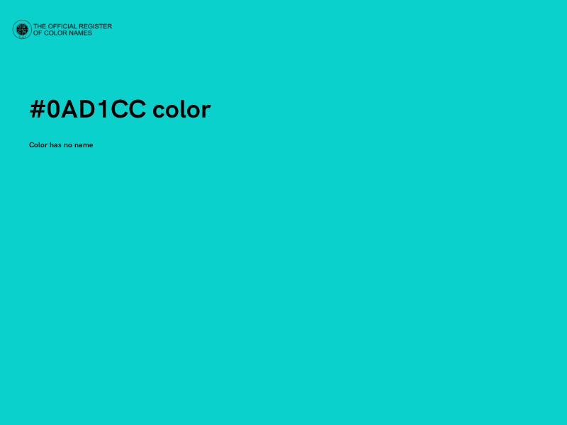 #0AD1CC color image