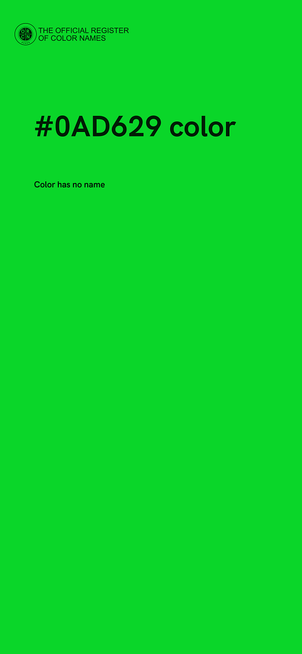 #0AD629 color image