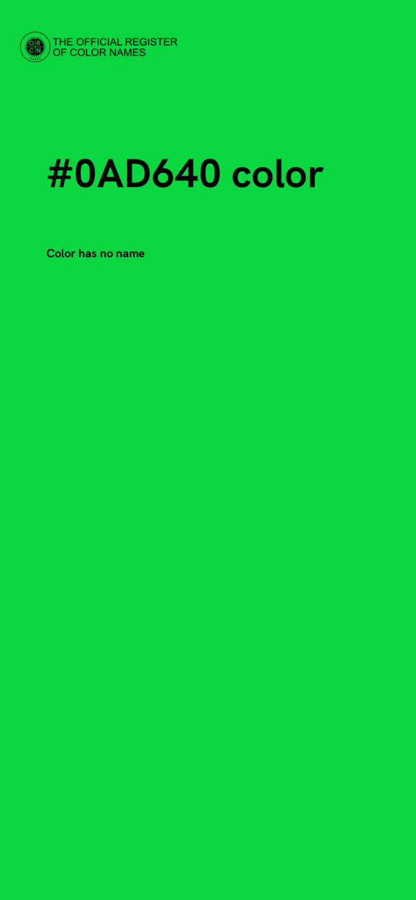 #0AD640 color image