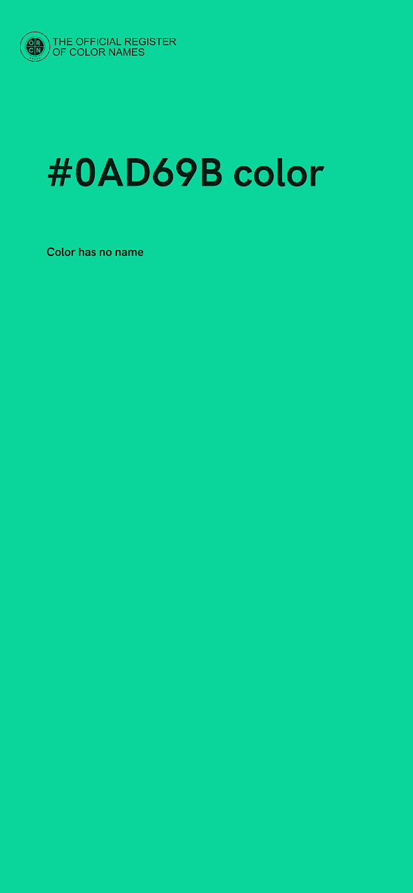 #0AD69B color image