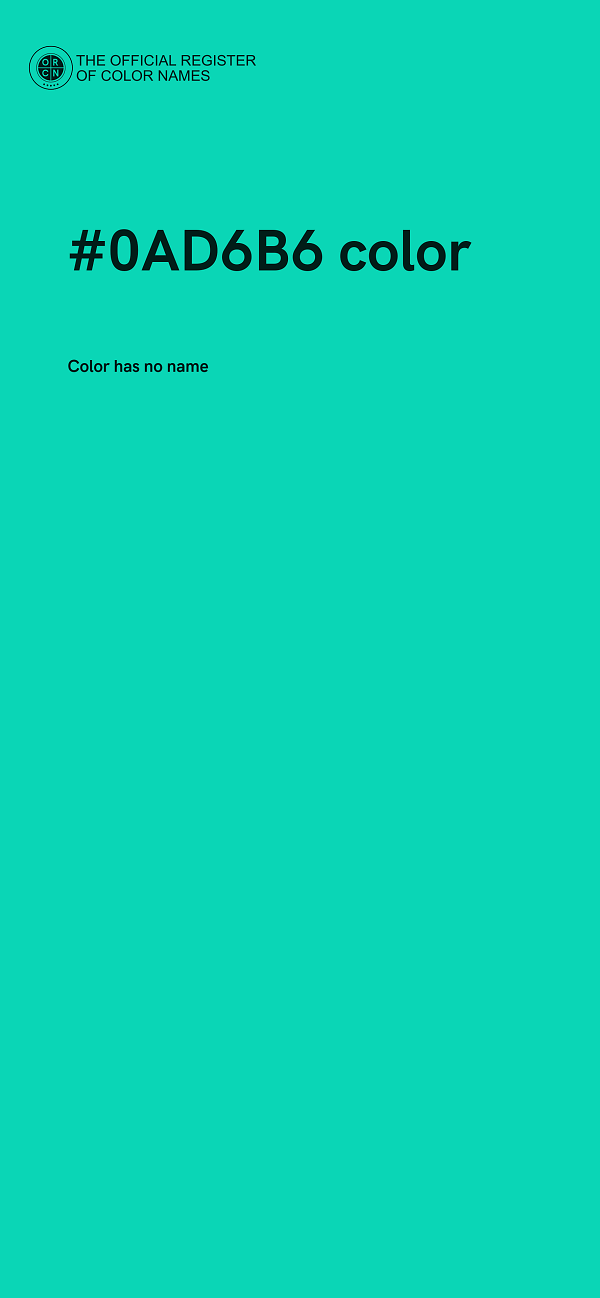 #0AD6B6 color image