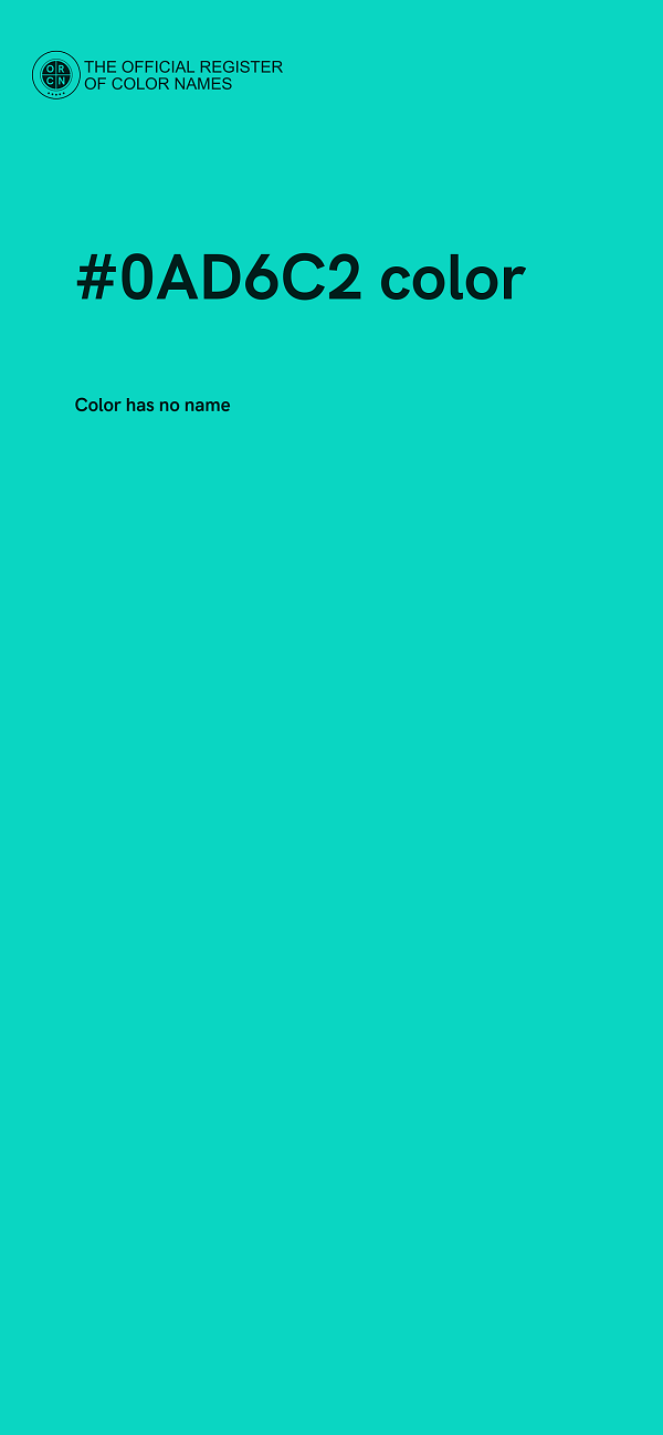 #0AD6C2 color image