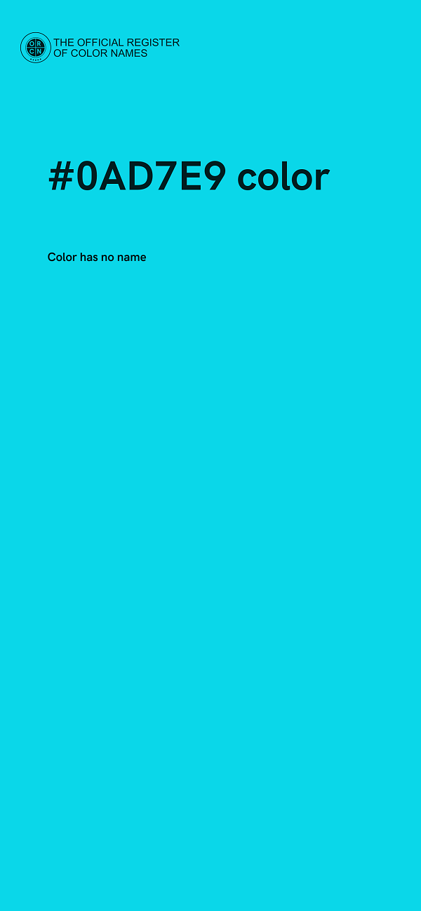 #0AD7E9 color image