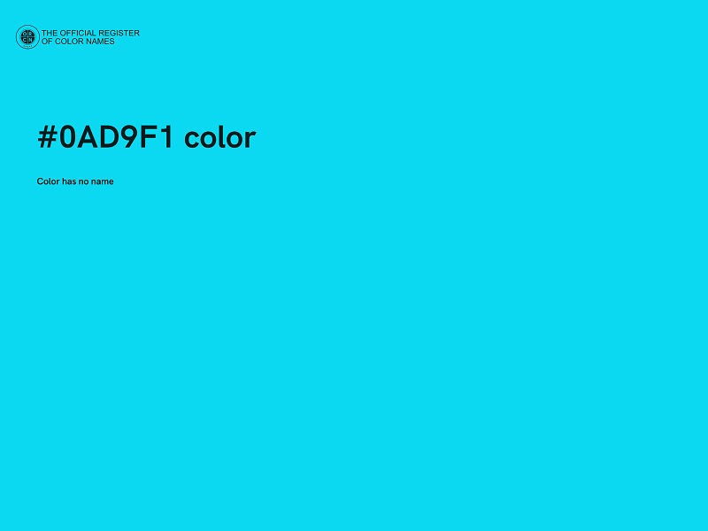 #0AD9F1 color image