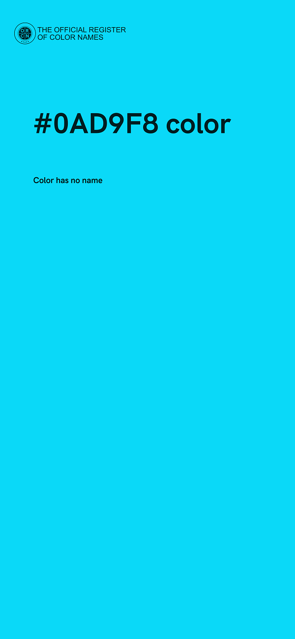 #0AD9F8 color image