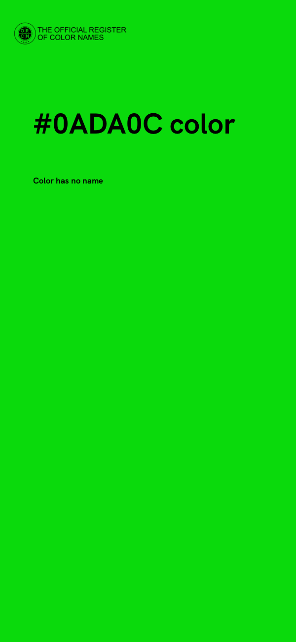 #0ADA0C color image