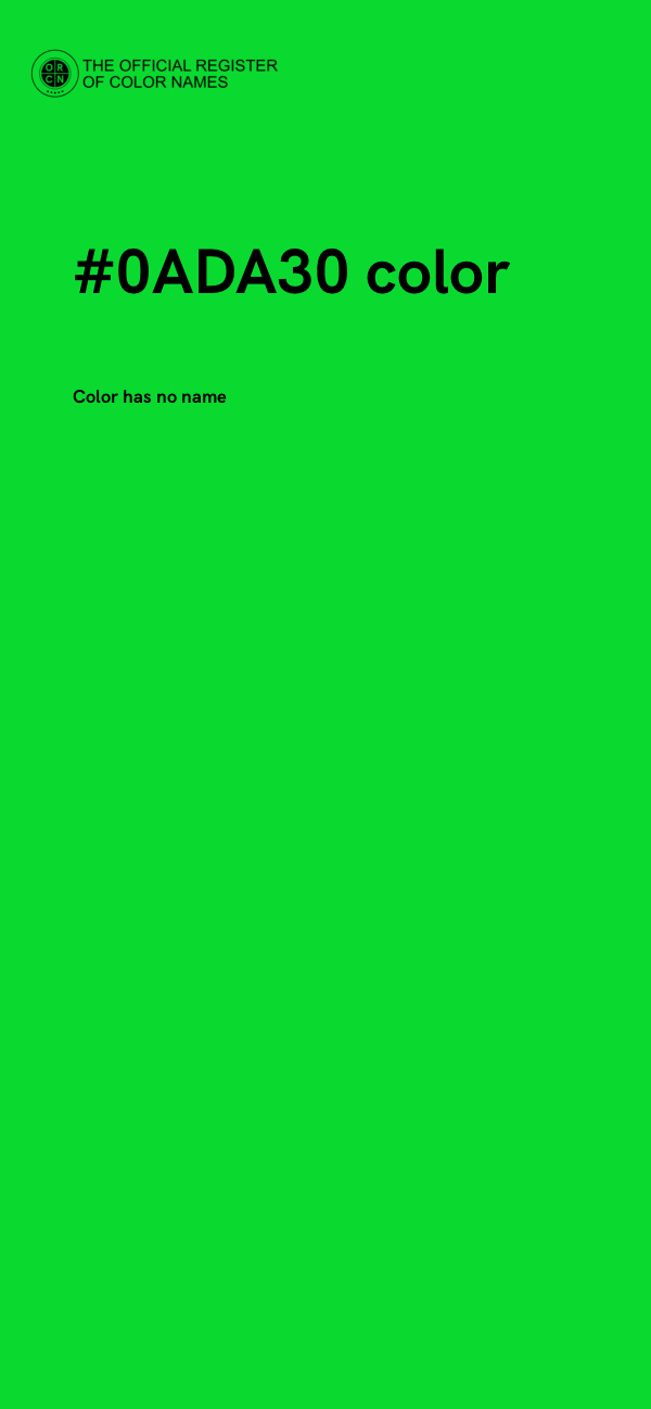 #0ADA30 color image