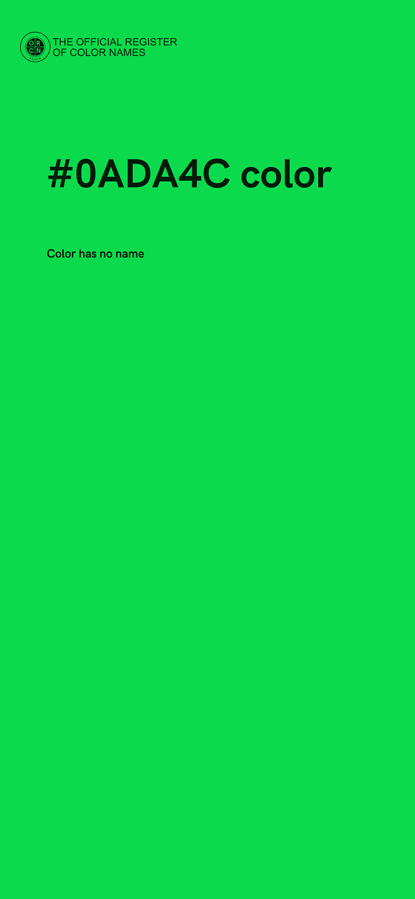 #0ADA4C color image