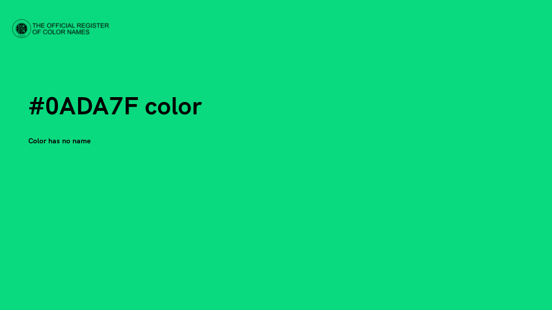 #0ADA7F color image