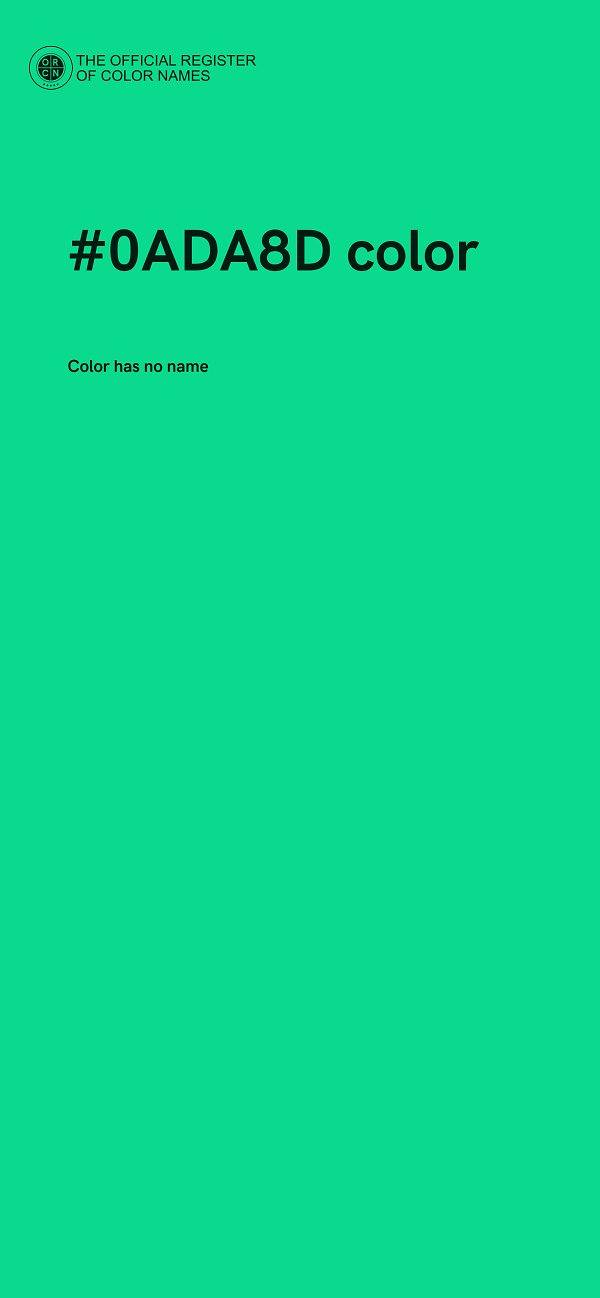 #0ADA8D color image