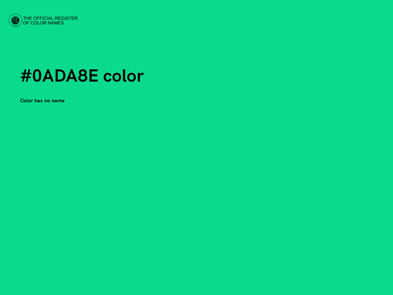#0ADA8E color image