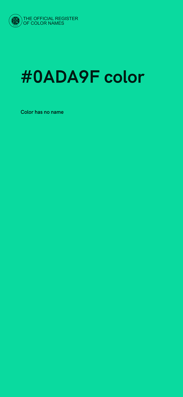 #0ADA9F color image