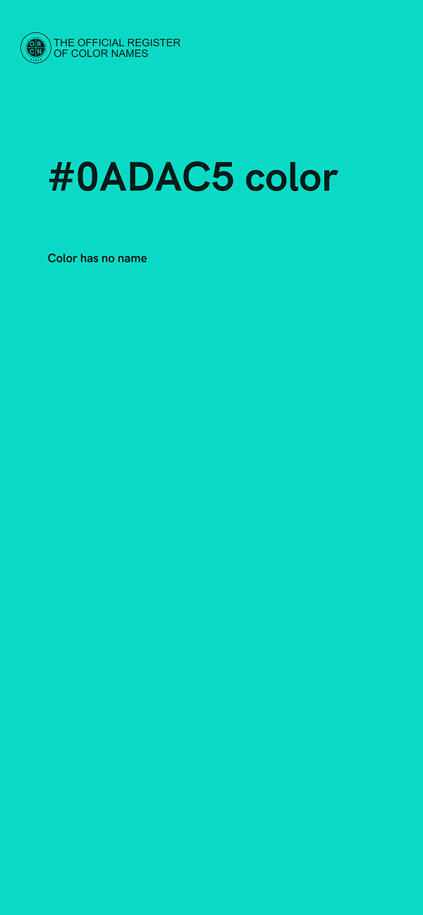 #0ADAC5 color image