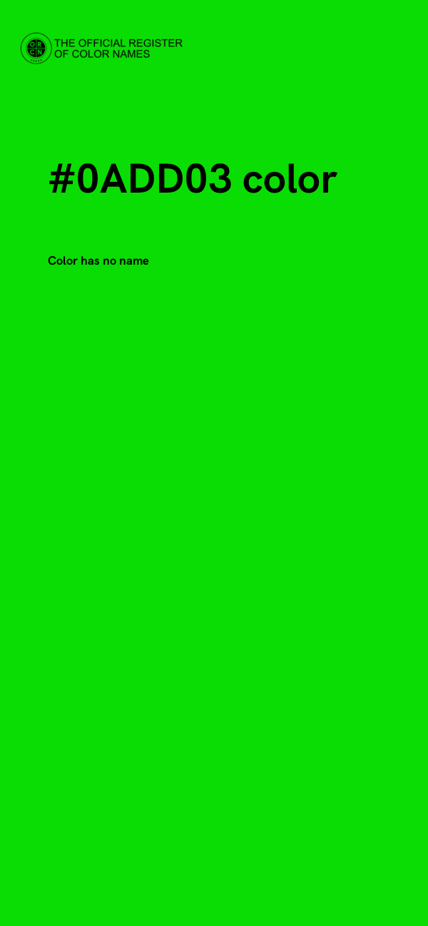 #0ADD03 color image