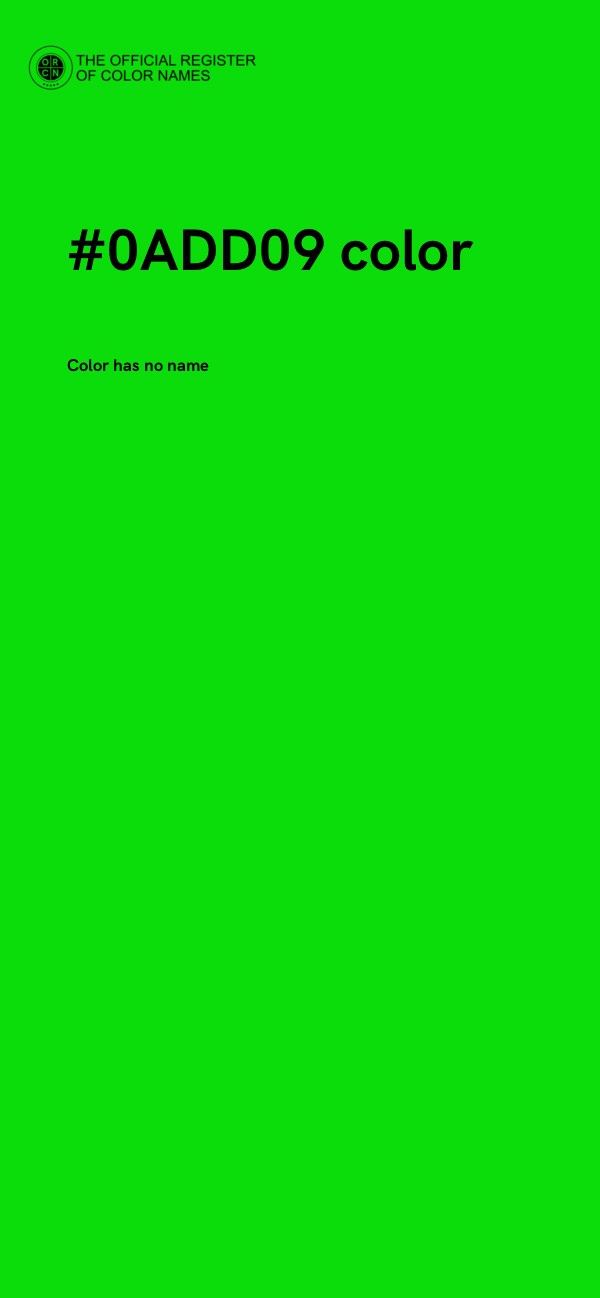 #0ADD09 color image