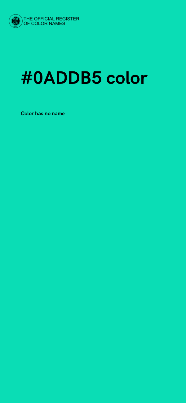 #0ADDB5 color image