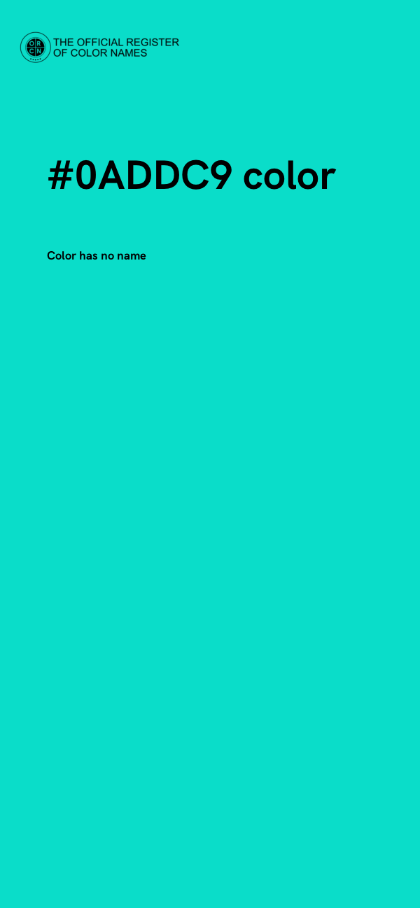 #0ADDC9 color image