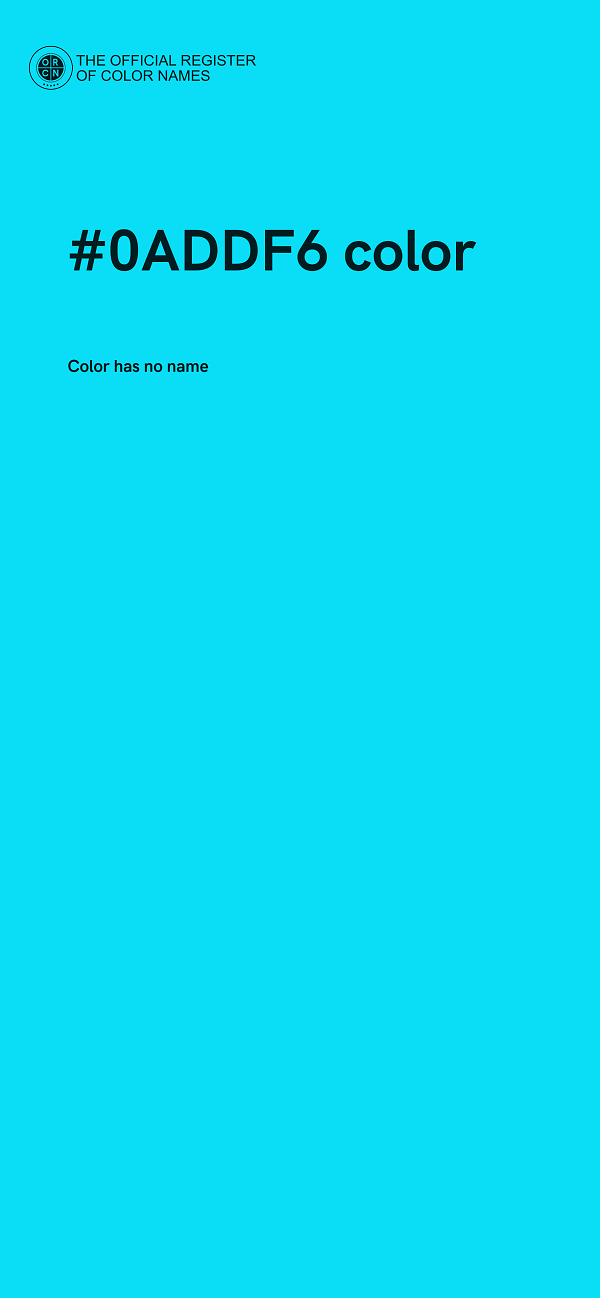 #0ADDF6 color image
