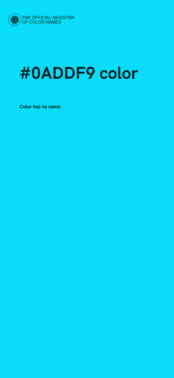 #0ADDF9 color image