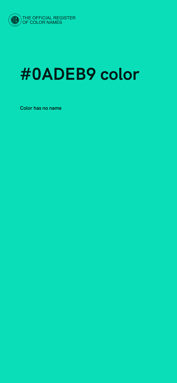 #0ADEB9 color image