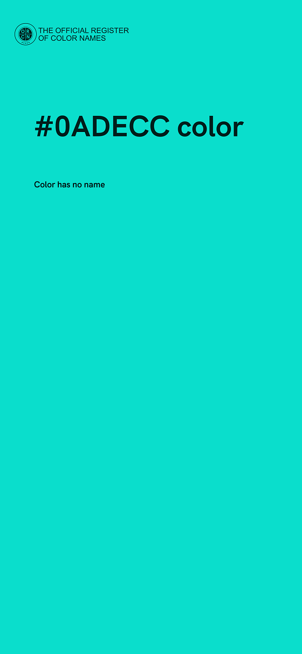 #0ADECC color image