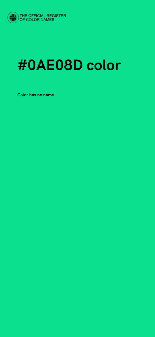 #0AE08D color image