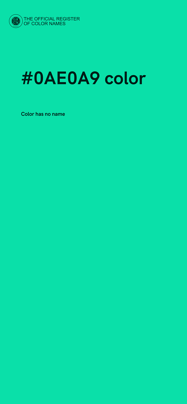 #0AE0A9 color image
