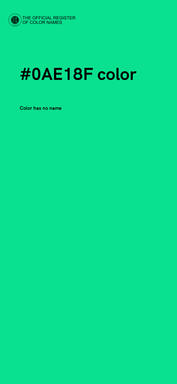 #0AE18F color image