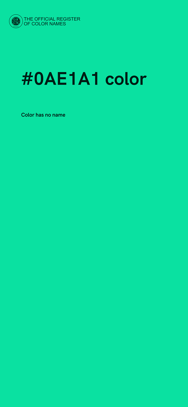#0AE1A1 color image