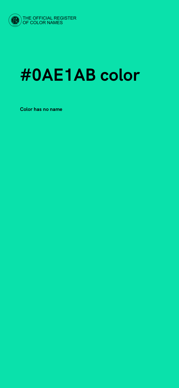 #0AE1AB color image