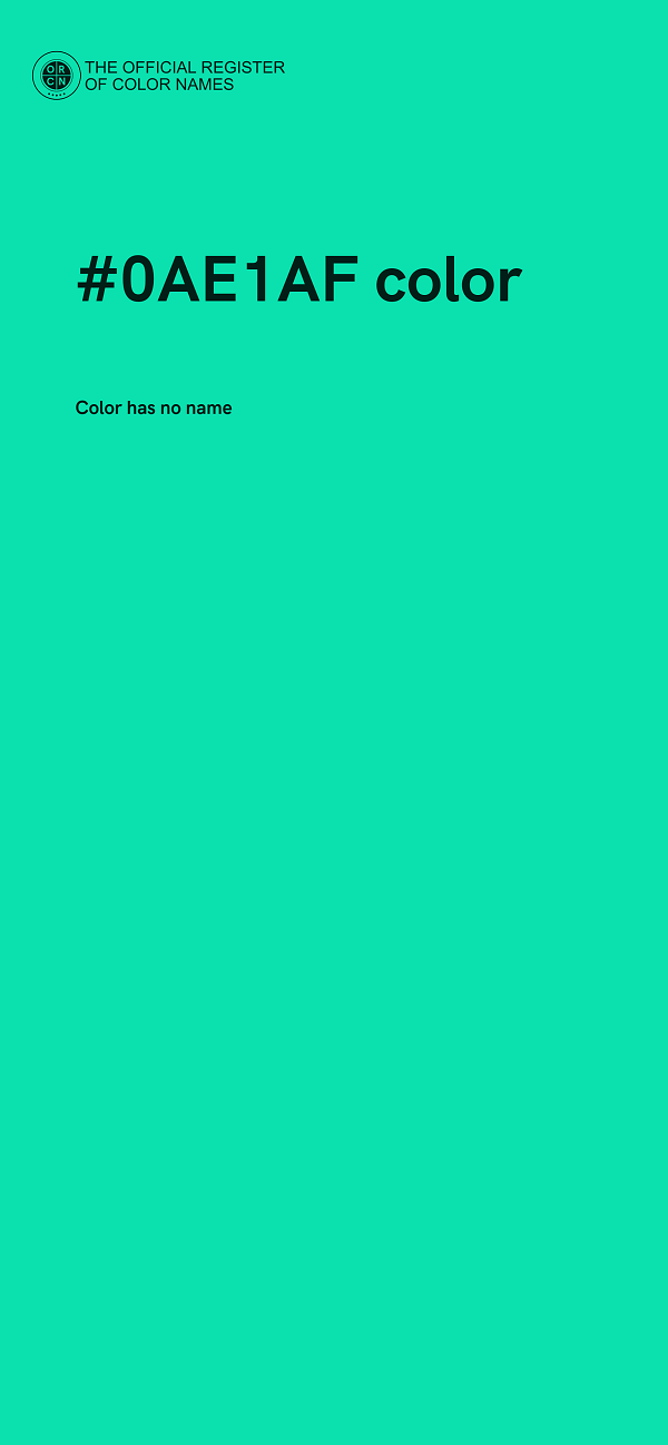 #0AE1AF color image