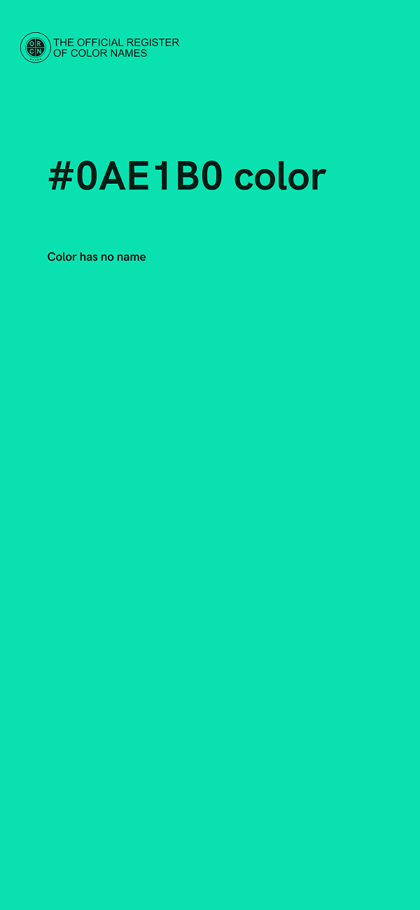 #0AE1B0 color image