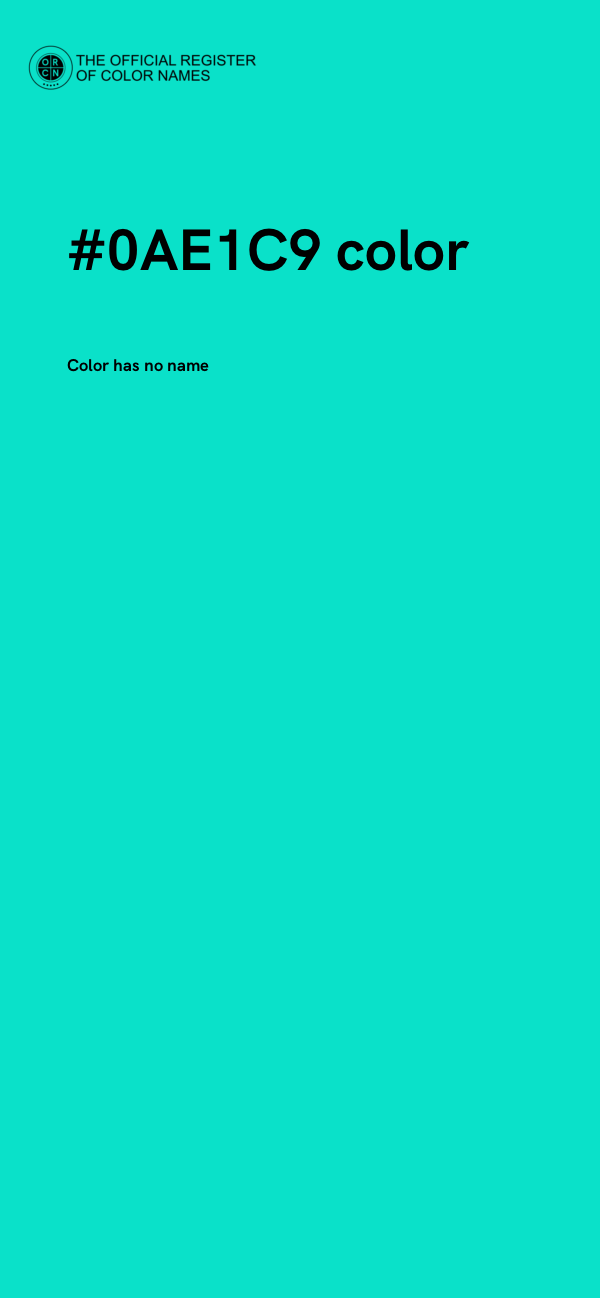 #0AE1C9 color image