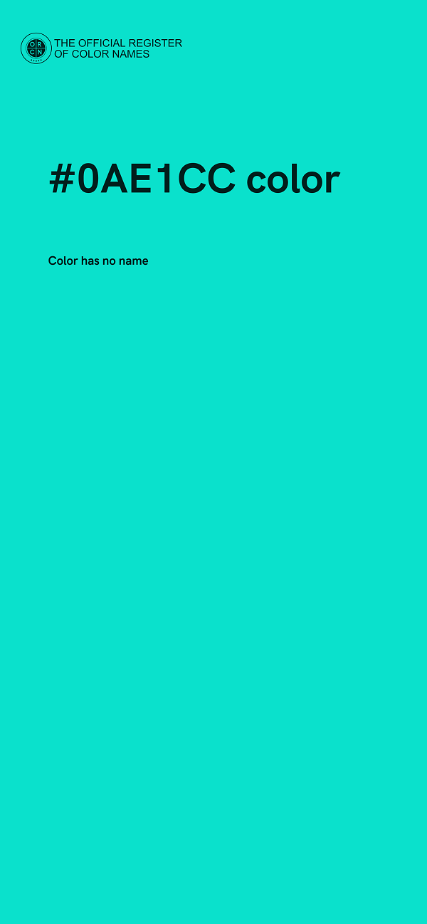 #0AE1CC color image