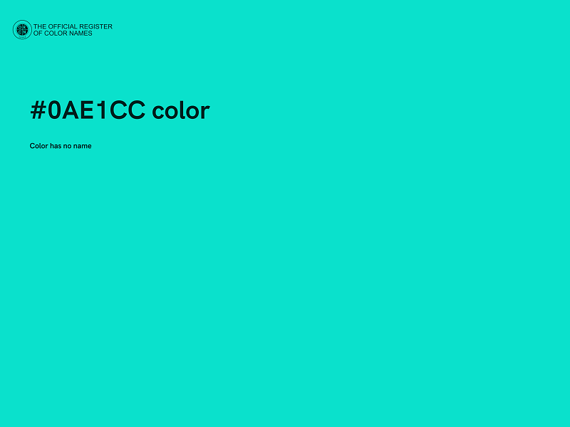 #0AE1CC color image