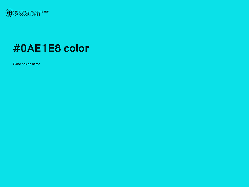 #0AE1E8 color image