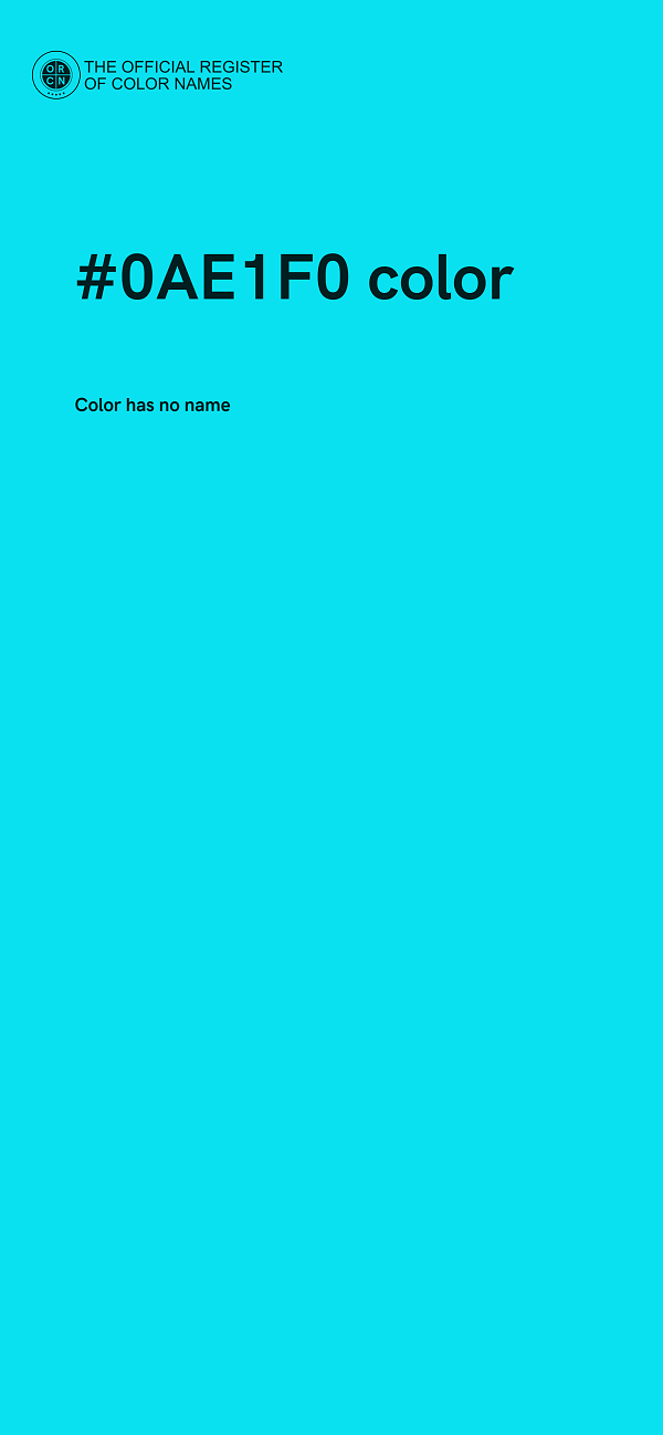 #0AE1F0 color image