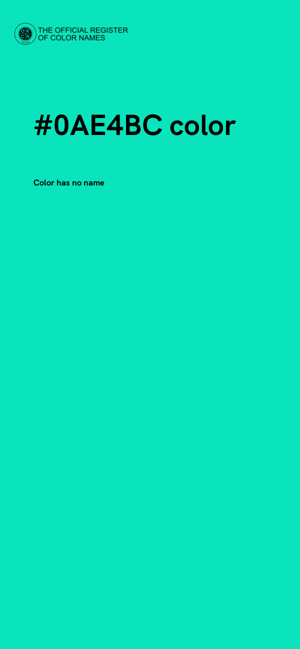 #0AE4BC color image