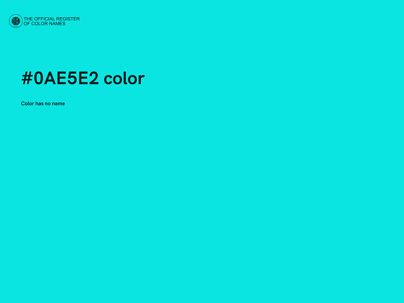 #0AE5E2 color image