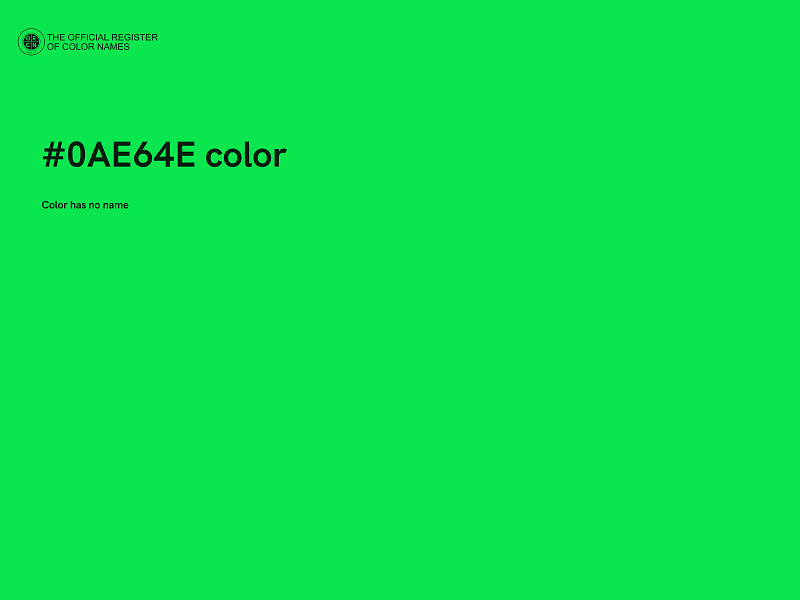 #0AE64E color image