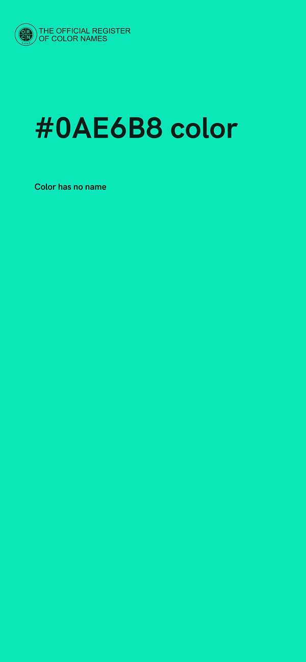 #0AE6B8 color image