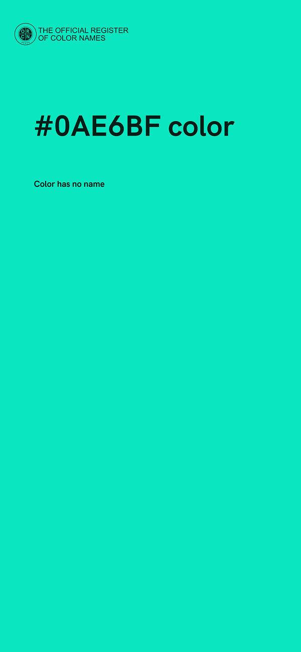 #0AE6BF color image