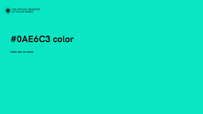 #0AE6C3 color image
