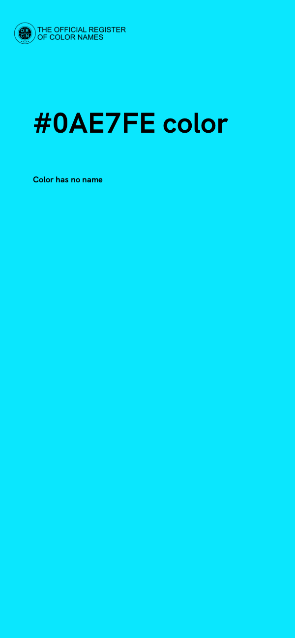 #0AE7FE color image